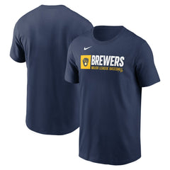 Navy Milwaukee Brewers Nike Team Block T-Shirt