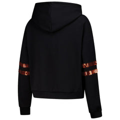 Cuce Women's Cropped Sequins Pullover Hoodie - Cincinnati Bengals Hoodies