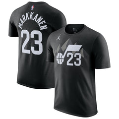 Lauri Markkanen Utah Jazz Jordan Brand Statement Edition Name & Number T-Shirt