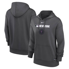 Anthracite New York Mets Nike Women's City Connect Authentic Collection Therma-FIT Hoodie
