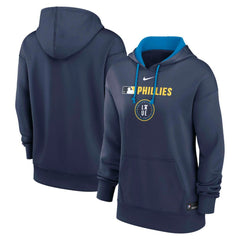 Navy Philadelphia Phillies Nike Women's City Connect Authentic Collection Therma-FIT Hoodie