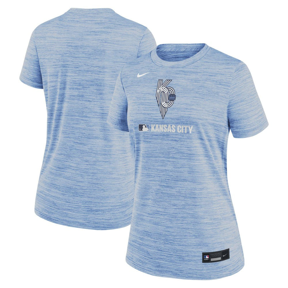 Light Blue Kansas City Royals Nike Women's Authentic Collection City Connect Velocity Dri-FIT T-Shirt