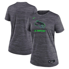 Charcoal Tampa Bay Rays Nike Women's Authentic Collection City Connect Velocity Dri-FIT T-Shirt