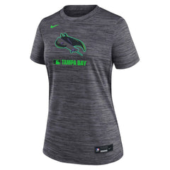 Charcoal Tampa Bay Rays Nike Women's Authentic Collection City Connect Velocity Dri-FIT T-Shirt