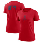 Red Los Angeles Angels Nike Women's Authentic Collection Early Work Tri-Blend T-Shirt
