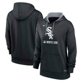 Black Chicago White Sox Nike Women's Authentic Collection Therma-FIT Hoodie