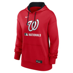 Red Washington Nationals Nike Women's Authentic Collection Therma-FIT Hoodie