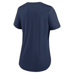 Navy Chicago Cubs Nike Women's City Connect Lockup Tri-Blend T-Shirt