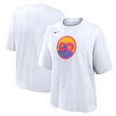 White Colorado Rockies Nike Women's 2025 City Connect Logo Boxy T-Shirt