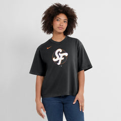 Black San Francisco Giants Nike Women's 2025 City Connect Logo Boxy T-Shirt