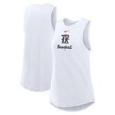 White Texas Rangers Nike Women's City Connect Tricode High Neck Dri-FIT Tank Top