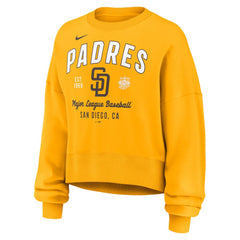 Gold San Diego Padres Nike Women's Oversized High Hip Pullover Sweatshirt