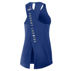 Royal Los Angeles Dodgers Nike Open-Back Crisscross Dri-FIT Tank Top