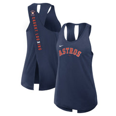 Navy Houston Astros Nike Open-Back Crisscross Dri-FIT Tank Top