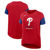 Red Philadelphia Phillies Nike Women's Flowy Fashion Tri-Blend Dri-FIT T-Shirt