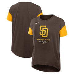 Brown San Diego Padres Nike Women's Flowy Fashion Tri-Blend Dri-FIT T-Shirt