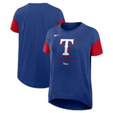 Royal Texas Rangers Nike Women's Flowy Fashion Tri-Blend Dri-FIT T-Shirt