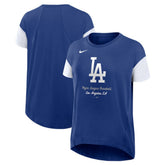 Royal Los Angeles Dodgers Nike Women's Flowy Fashion Tri-Blend Dri-FIT T-Shirt