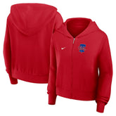Red Philadelphia Phillies Nike Women's Cropped Chill Full-Zip Hoodie