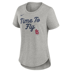 Heather Gray St. Louis Cardinals Nike Women's Script Tri-Blend T-Shirt