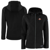 Black San Francisco Giants Cutter & Buck Women's Evoke Eco Softshell Recycled Full-Zip Jacket