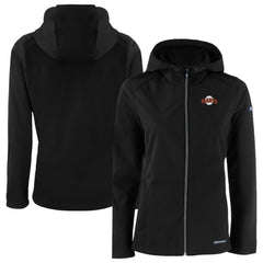 Black San Francisco Giants Cutter & Buck Women's Evoke Eco Softshell Recycled Full-Zip Jacket