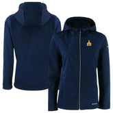 Navy Seattle Mariners Cutter & Buck Women's Evoke Eco Softshell Recycled Full-Zip Jacket