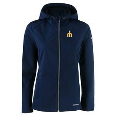Navy Seattle Mariners Cutter & Buck Women's Evoke Eco Softshell Recycled Full-Zip Jacket
