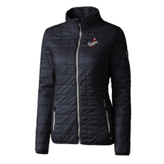 Navy Los Angeles Dodgers Cutter & Buck Women's Rainier PrimaLoft Eco Insulated Full-Zip Puffer Jacket