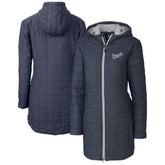 Anthracite Kansas City Royals Cutter & Buck Women's Rainier Primaloft Eco Insulated Hooded Full-Zip Long Coat