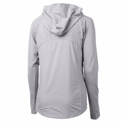 Gray Los Angeles Dodgers Cutter & Buck Women's Adapt Eco Knit Hybrid Recycled Full-Zip Hoodie