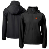 Black Baltimore Orioles Cutter & Buck Women's Charter Eco Recycled Half-Zip Anorak Jacket