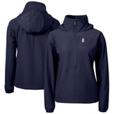 Navy Chicago Cubs Cutter & Buck Women's Cooperstown Collection Charter Eco Recycled Half-Zip Anorak Jacket