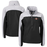 Black San Francisco Giants Cutter & Buck Women's Charter Eco Recycled Half-Zip Anorak Jacket