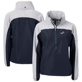 Navy Los Angeles Dodgers Cutter & Buck Women's Charter Eco Recycled Half-Zip Anorak Jacket