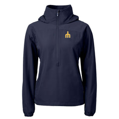 Navy Seattle Mariners Cutter & Buck Women's Charter Eco Recycled Half-Zip Anorak Jacket
