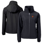 Black Baltimore Orioles Cutter & Buck Women's Charter Eco Recycled Full-Zip Jacket
