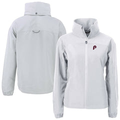 Gray Philadelphia Phillies Cutter & Buck Women's Cooperstown Collection Charter Eco Recycled Full-Zip Jacket