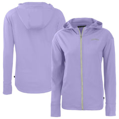 Purple Colorado Rockies Cutter & Buck Women's Daybreak Eco Recycled Full-Zip Hoodie Jacket