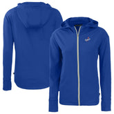 Royal Los Angeles Dodgers Cutter & Buck Women's Daybreak Eco Recycled Full-Zip Hoodie Jacket