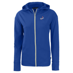 Royal Los Angeles Dodgers Cutter & Buck Women's Daybreak Eco Recycled Full-Zip Hoodie Jacket