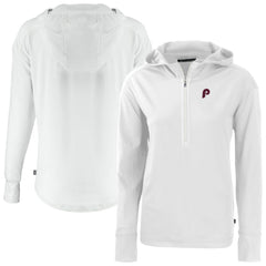 White Philadelphia Phillies Cutter & Buck Women's Daybreak Eco Recycled Half-Zip Hoodie