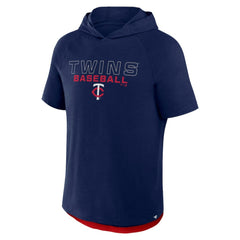 Navy Minnesota Twins Fanatics Clubhouse Optimal Play Raglan Hoodie T-Shirt