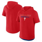 Red Philadelphia Phillies Fanatics Clubhouse Optimal Play Raglan Hoodie T-Shirt