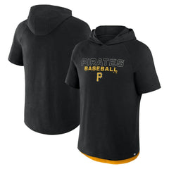 Black Pittsburgh Pirates Fanatics Clubhouse Optimal Play Raglan Hoodie T-Shirt
