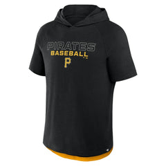 Black Pittsburgh Pirates Fanatics Clubhouse Optimal Play Raglan Hoodie T-Shirt