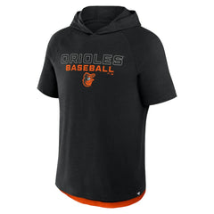 Black Baltimore Orioles Fanatics Clubhouse Optimal Play Raglan Hoodie T-Shirt
