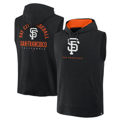 Black San Francisco Giants Fanatics Fire Speed Sleeveless Pullover Hoodie