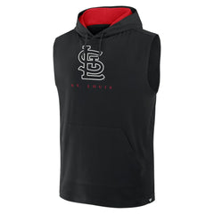 Black St. Louis Cardinals Fanatics Fire Speed Sleeveless Pullover Hoodie