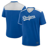 Royal Los Angeles Dodgers Fanatics Walk Off V-Neck T-Shirt